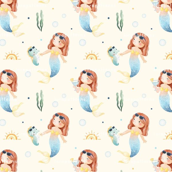 [Exclusive] Mermaid and Seahorse in Summer - Image 12