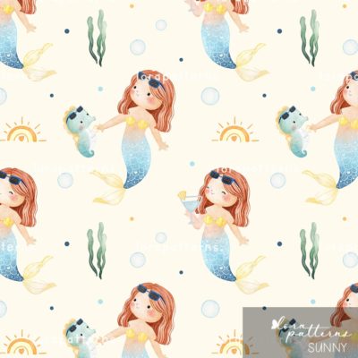 [Exclusive] Mermaid and Seahorse in Summer