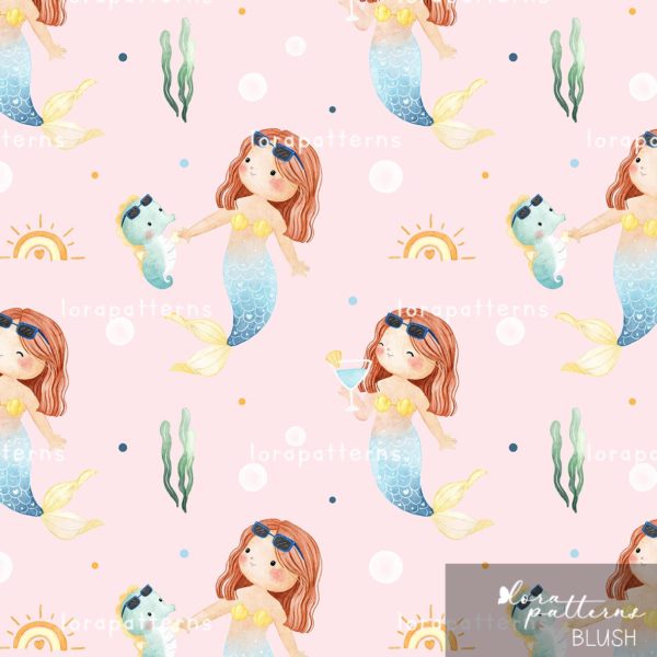 [Exclusive] Mermaid and Seahorse in Summer - Image 8