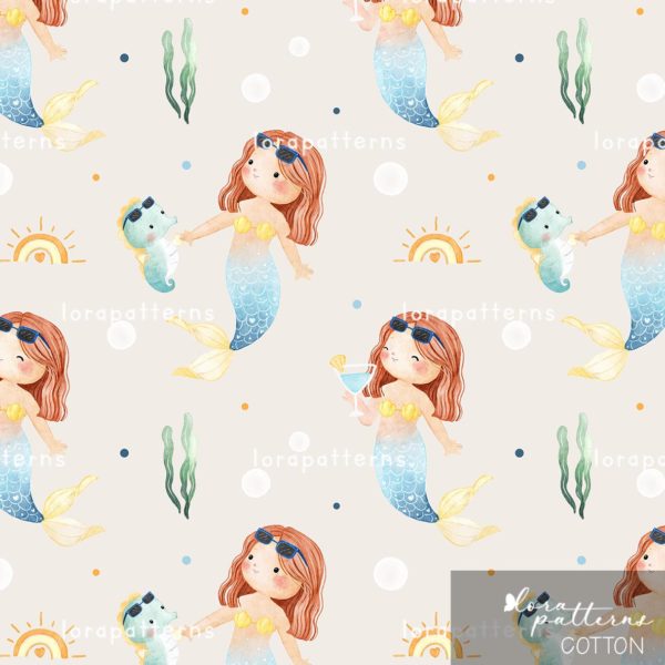 [Exclusive] Mermaid and Seahorse in Summer - Image 7