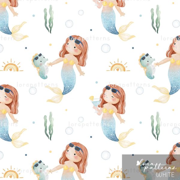 [Exclusive] Mermaid and Seahorse in Summer - Image 6