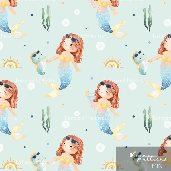 [Exclusive] Mermaid and Seahorse in Summer - Image 4
