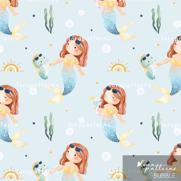[Exclusive] Mermaid and Seahorse in Summer - Image 5