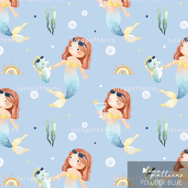 [Exclusive] Mermaid and Seahorse in Summer - Image 3