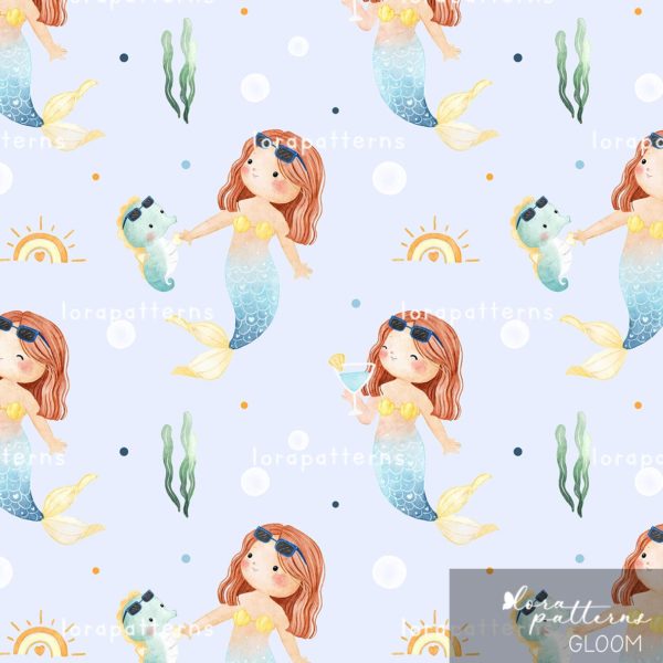 [Exclusive] Mermaid and Seahorse in Summer - Image 2
