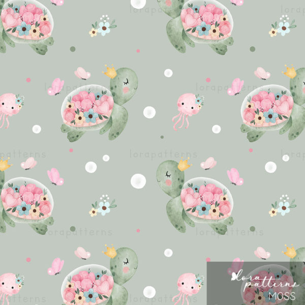 [Exclusive] Turtle and Flowers - Image 9