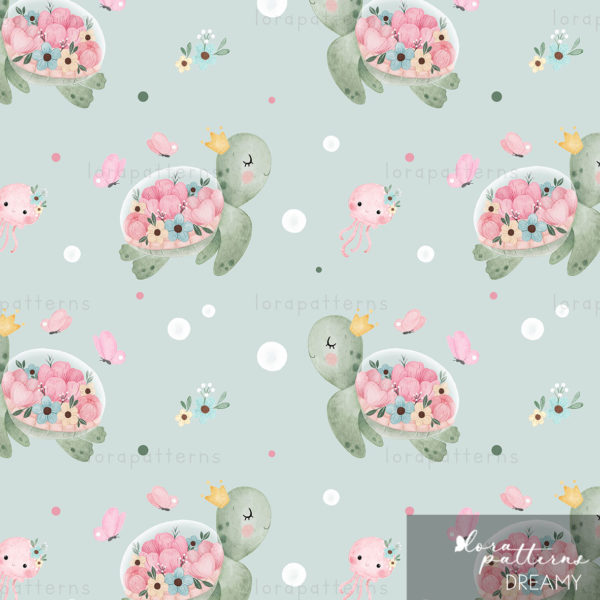 [Exclusive] Turtle and Flowers - Image 7
