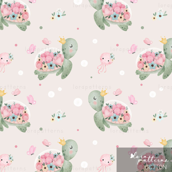 [Exclusive] Turtle and Flowers - Image 3