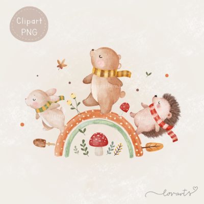 [Clipart PNG] Autumn Walking