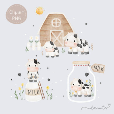 [Clipart PNG] Cow Farm