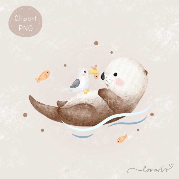 [Clipart PNG] Otterly Adorable - Image 4