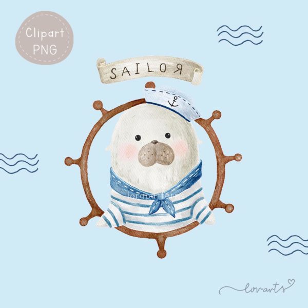 [Clipart PNG] Seal the Sailor - Image 4
