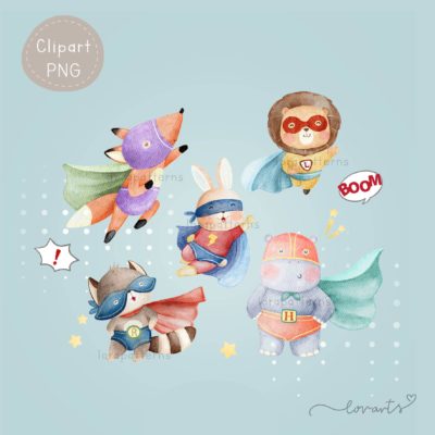 [Clipart PNG] Superhero Animals