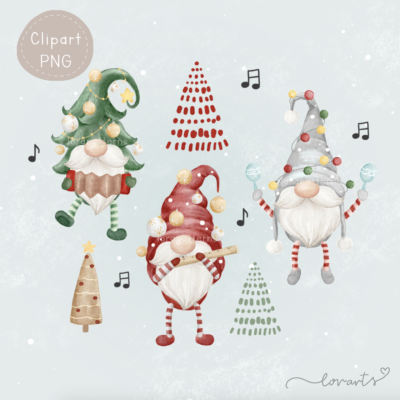 [Clipart PNG] Gnome's Christmas Concert