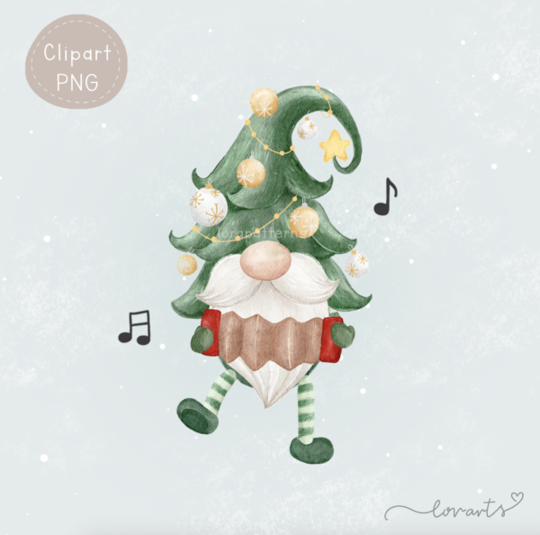 [Clipart PNG] Gnome's Christmas Concert - Image 4