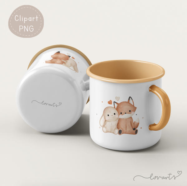[Clipart PNG] Foxy and Bunny - Image 4