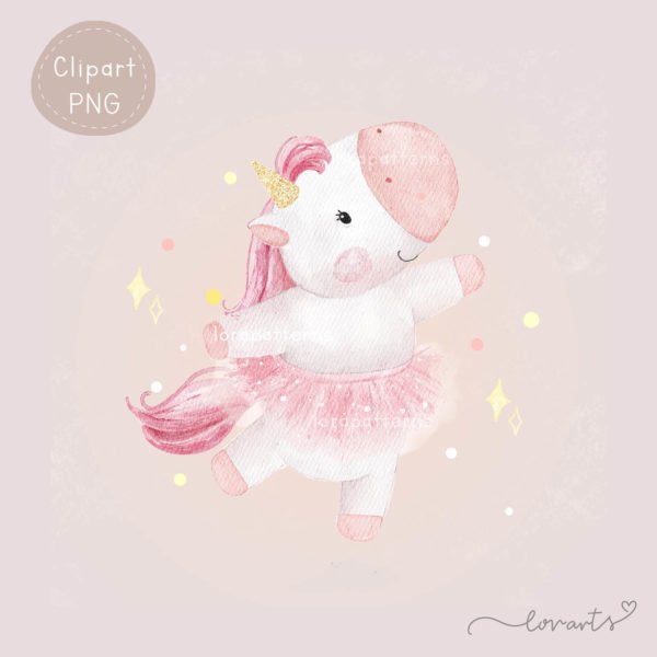 [Clipart PNG] Sweet Unicorn Ballerina - Image 3