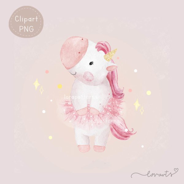 [Clipart PNG] Sweet Unicorn Ballerina
