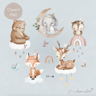 [Clipart PNG] Boho Sky Neighborhood