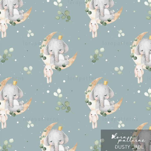 [Exclusive] Elephant and Bunny on Eucalyptus Moon - Image 9