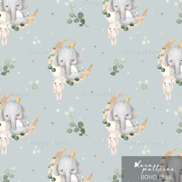 [Exclusive] Elephant and Bunny on Eucalyptus Moon - Image 8
