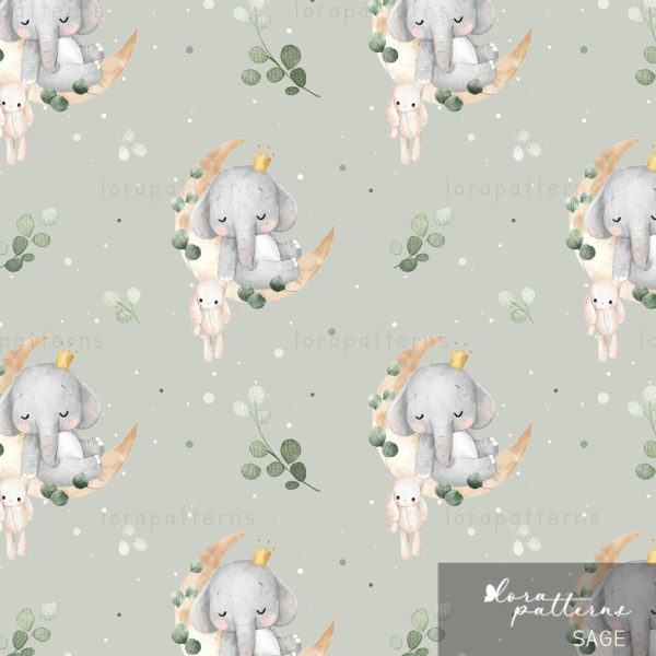 [Exclusive] Elephant and Bunny on Eucalyptus Moon - Image 7