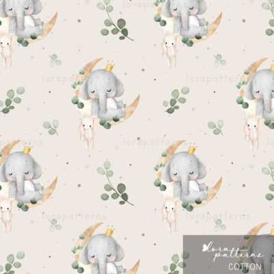 [Exclusive] Elephant and Bunny on Eucalyptus Moon