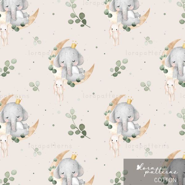 [Exclusive] Elephant and Bunny on Eucalyptus Moon