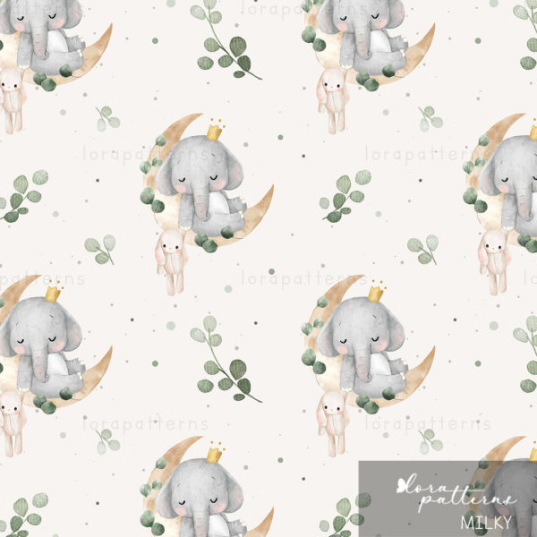 [Exclusive] Elephant and Bunny on Eucalyptus Moon - Image 4