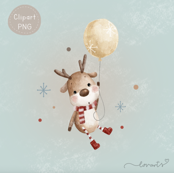 [Clipart PNG] Floating on Christmas Day - Image 3