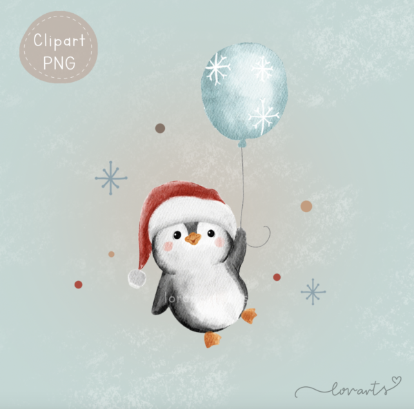[Clipart PNG] Floating on Christmas Day - Image 4