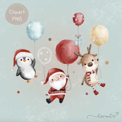 [Clipart PNG] Floating on Christmas Day