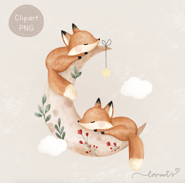 [Clipart PNG] Foxy and Moon - Image 2