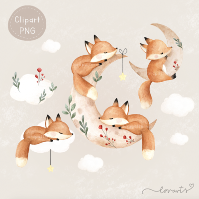 [Clipart PNG] Foxy and Moon