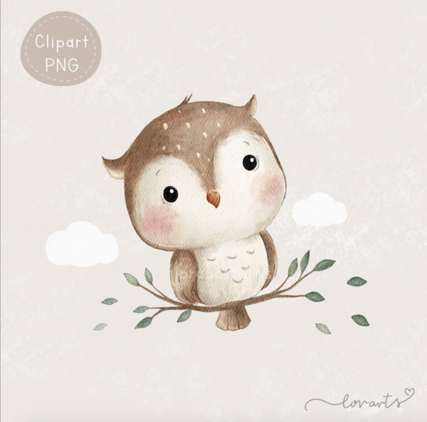 [Clipart PNG] Lovely Owls - Image 6