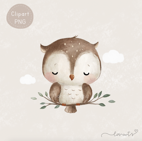 [Clipart PNG] Lovely Owls - Image 5