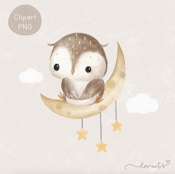[Clipart PNG] Lovely Owls - Image 4