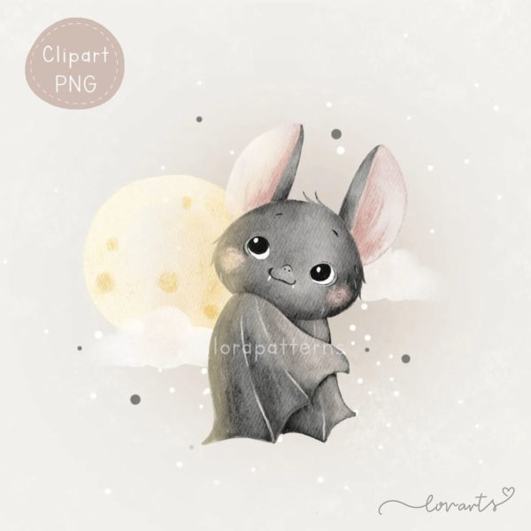 [Clipart PNG] Cute Little Bat - Image 3
