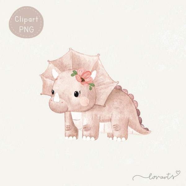 [Clipart PNG] Dino Land (Girl Version) - Image 5
