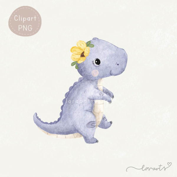 [Clipart PNG] Dino Land (Girl Version) - Image 6