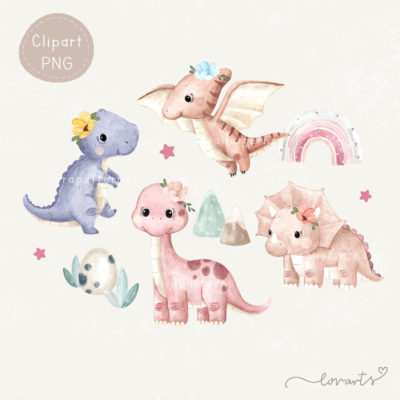 [Clipart PNG] Dino Land (Girl Version)