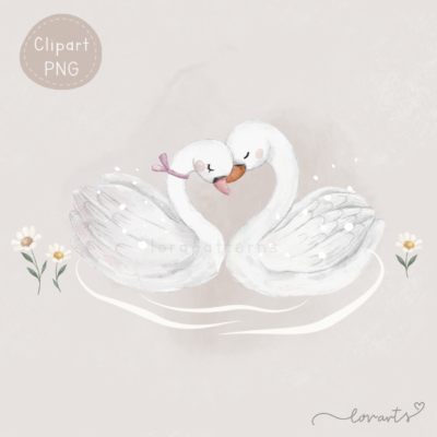 [Clipart PNG] Swan Heart