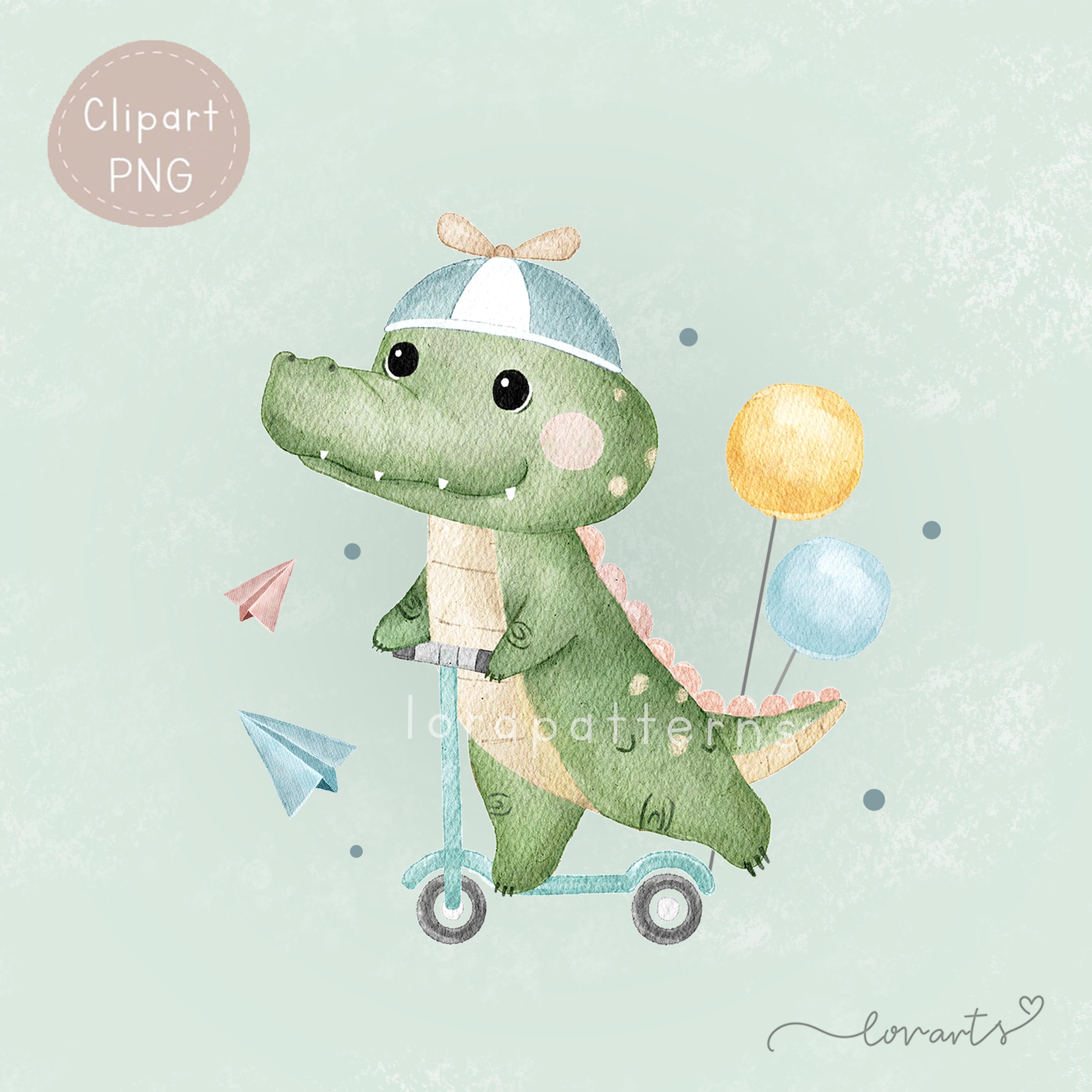 [Clipart PNG] Croco Playful Day
