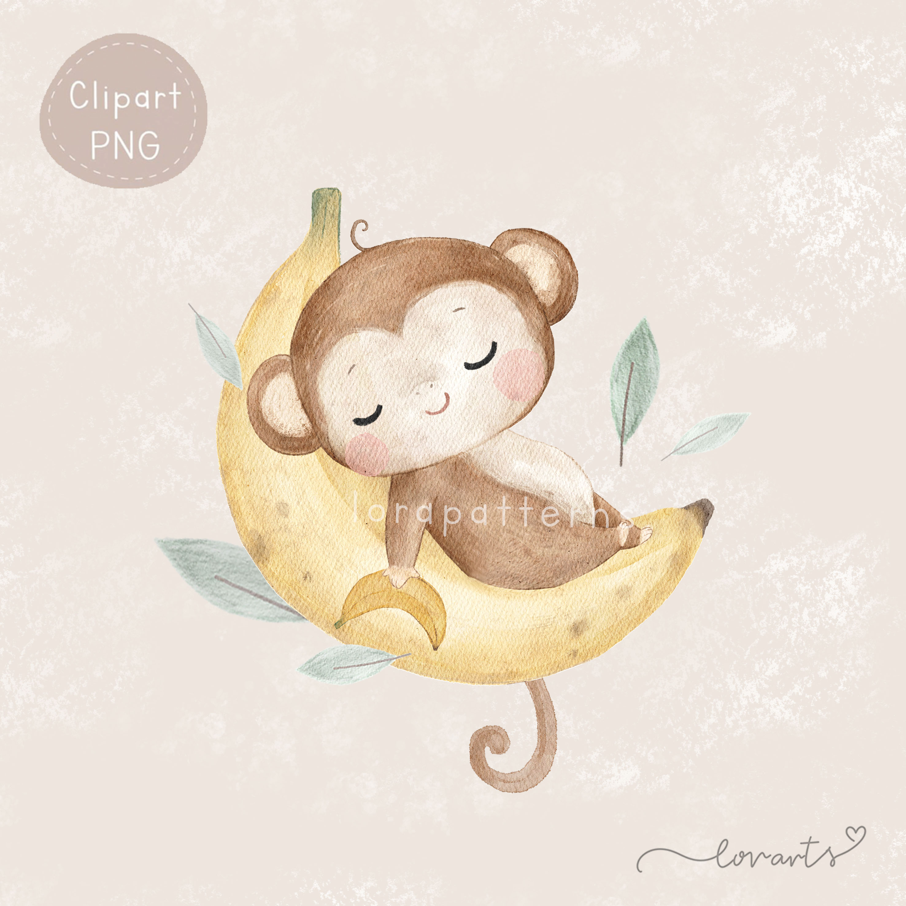 [Clipart PNG] Cute Little Monkey