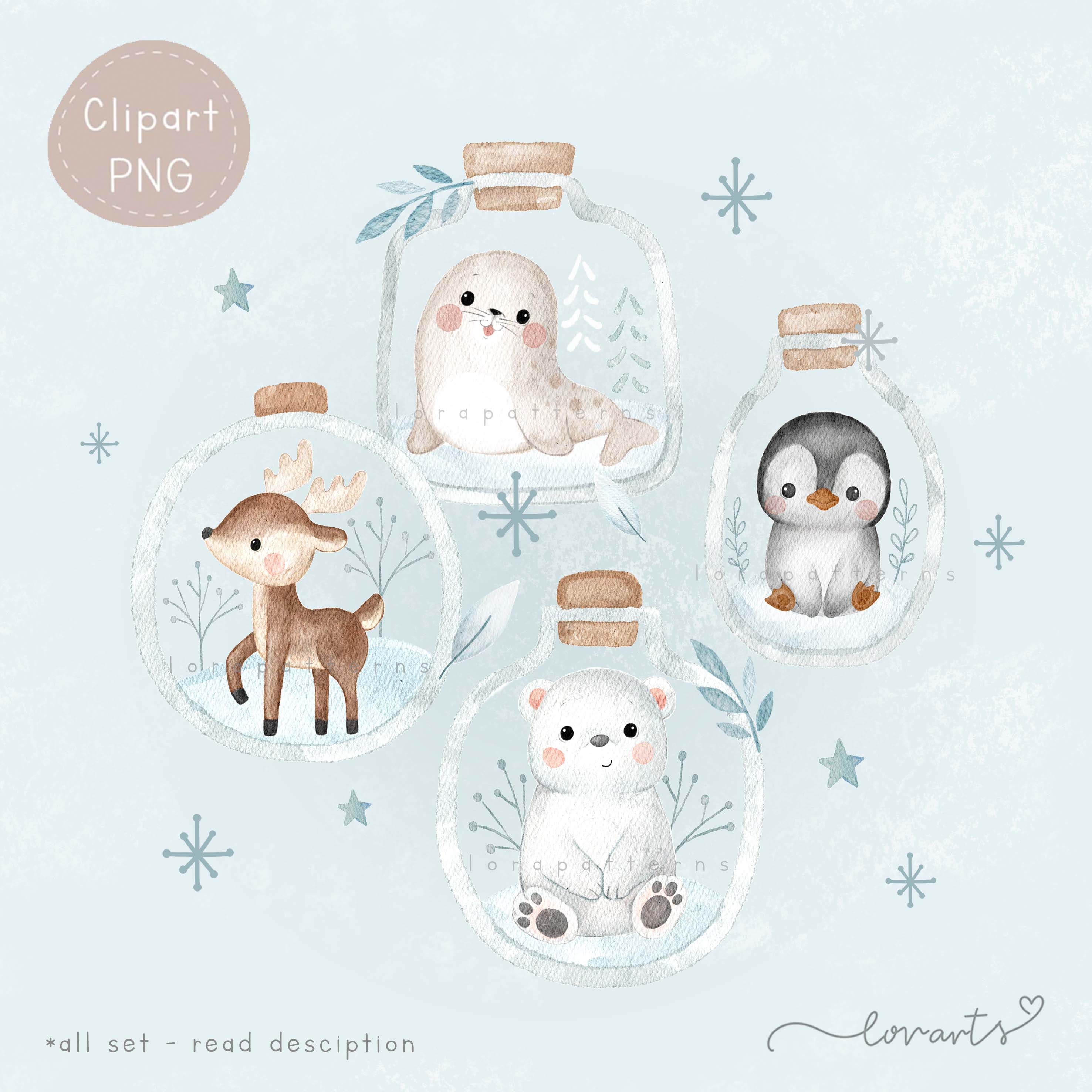 [Clipart PNG] Winter Friends