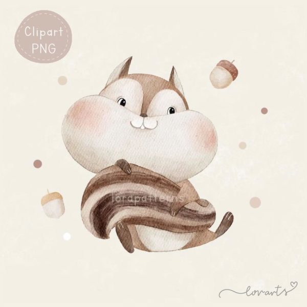 [Clipart PNG] Chubby Squirrel - Image 3