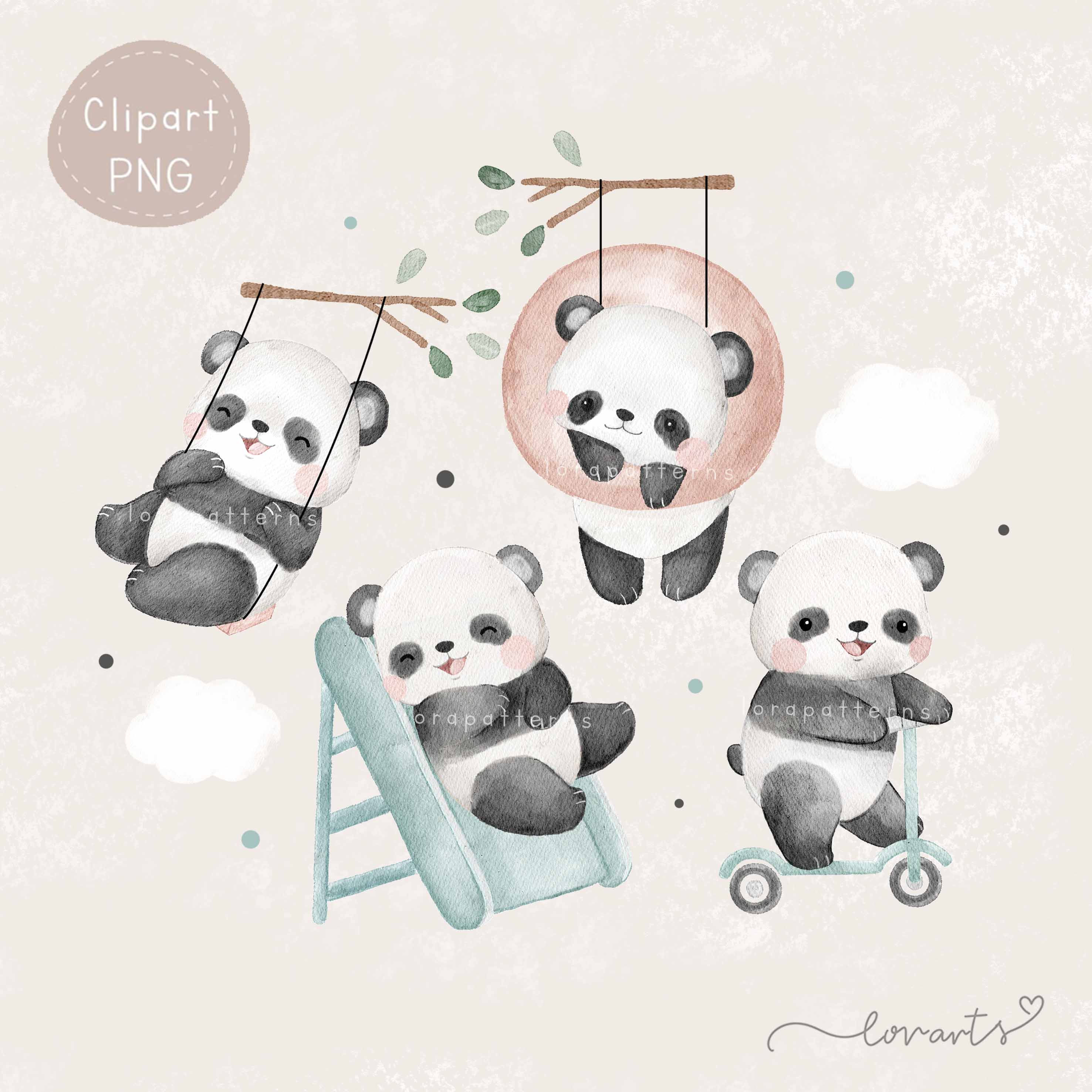 [Clipart PNG] Panda Playground