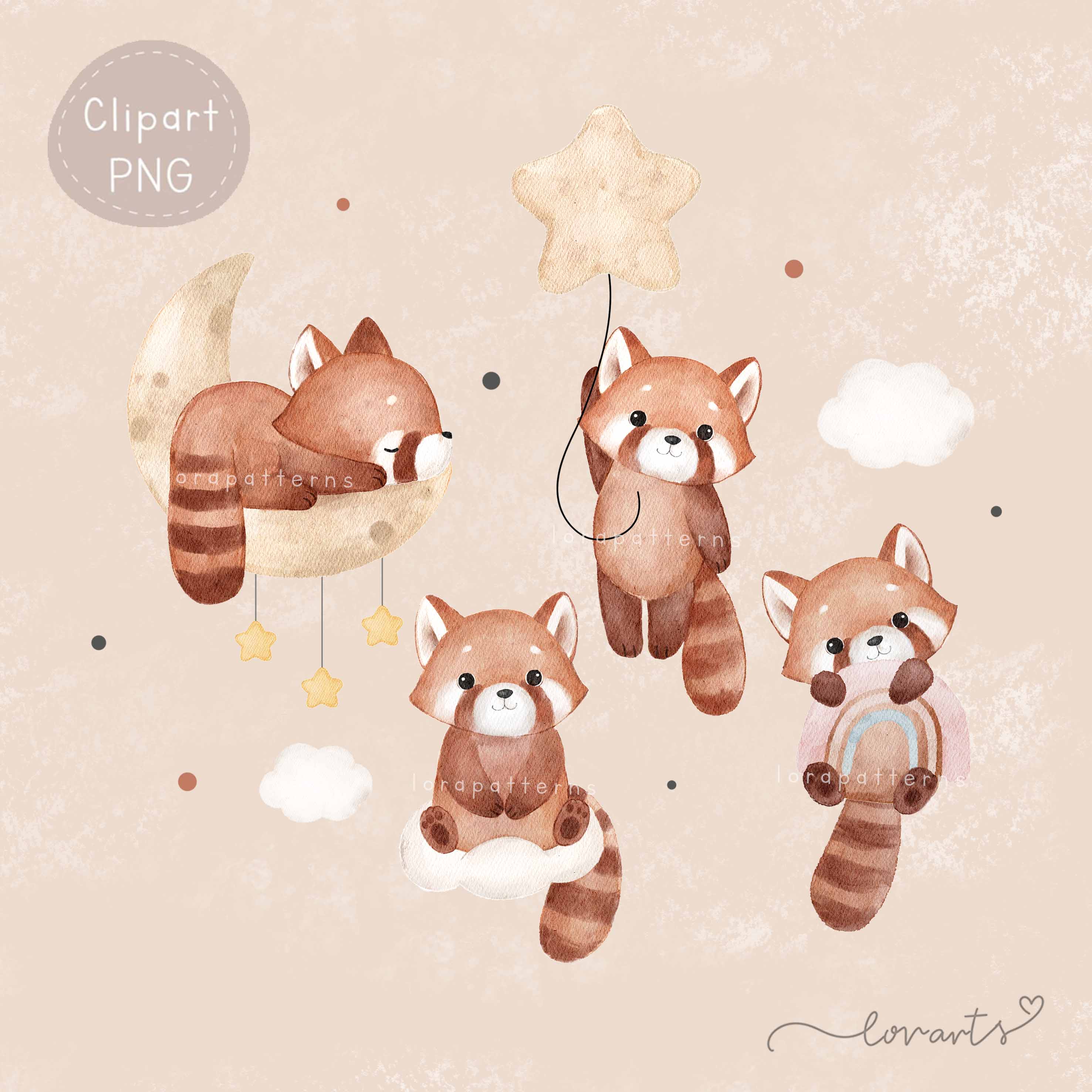 [Clipart PNG] Red Panda Neighborhood