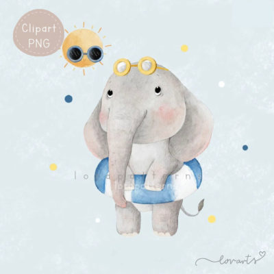 [Clipart PNG] Elephant in Summer
