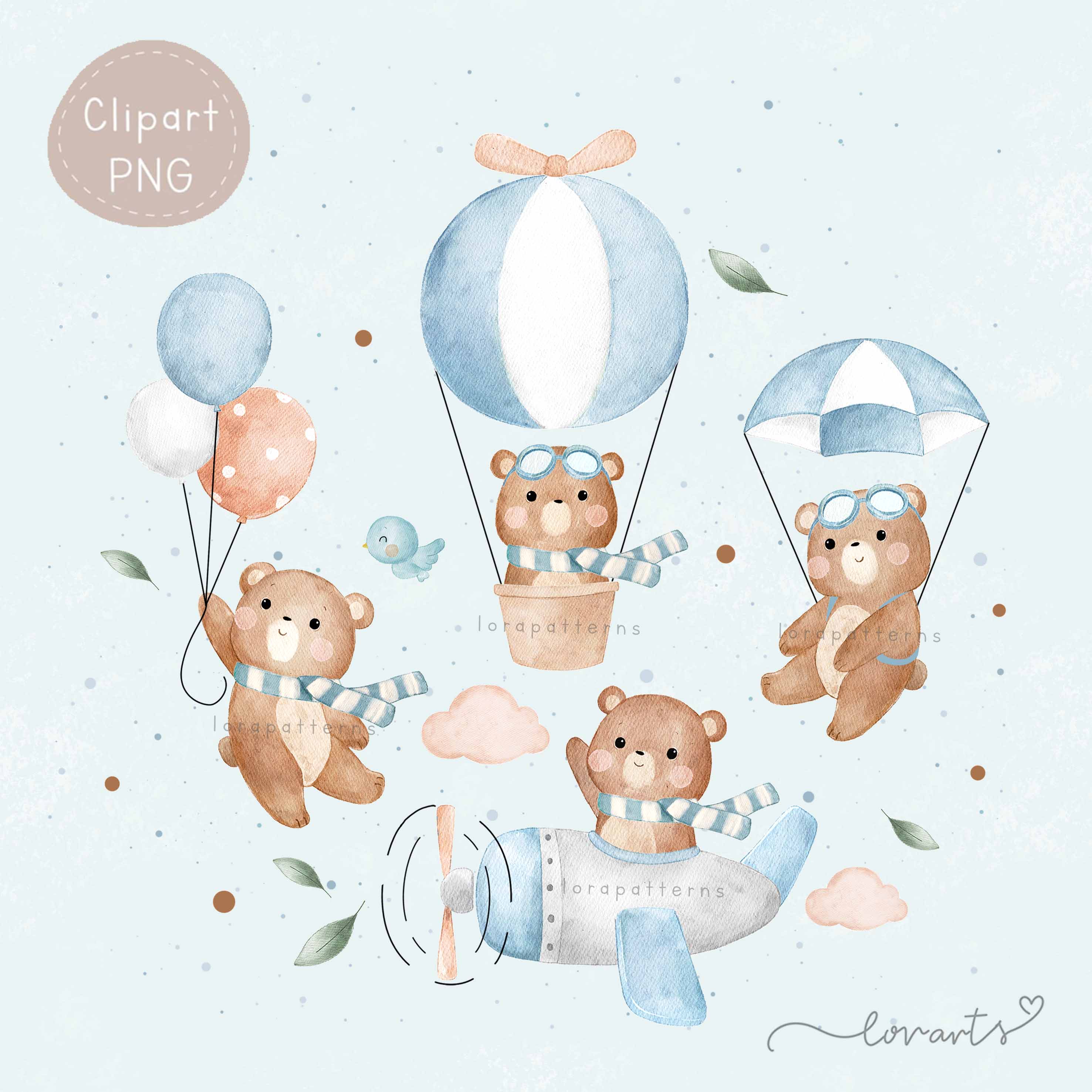 [Clipart PNG] Flying Bear